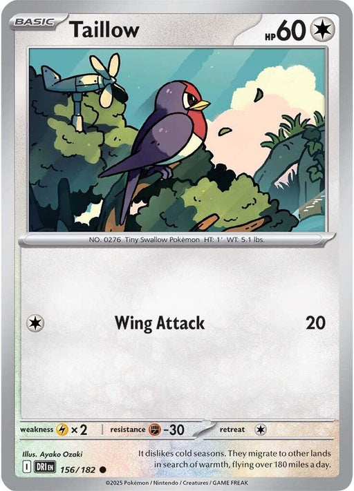 Pokemon Taillow 156/182 SV10: Destined Rivals Normal - EternaCards