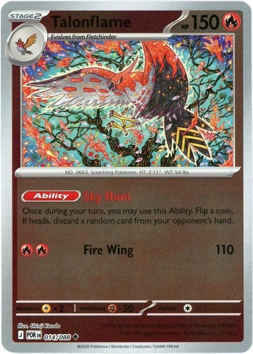 Pokemon Talonflame - 014/088 ME03: Perfect Order Normal - Eterna Cards