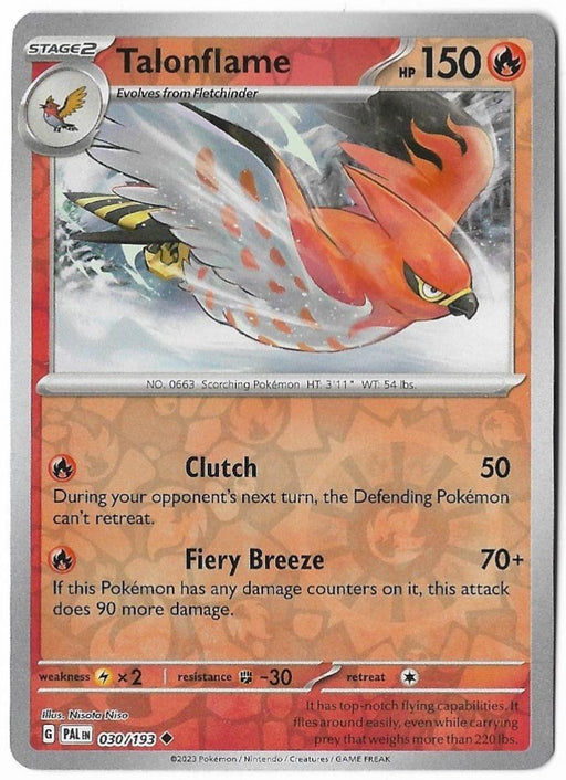 Pokemon Talonflame 030/193 SV02: Paldea Evolved Normal - Eterna Cards