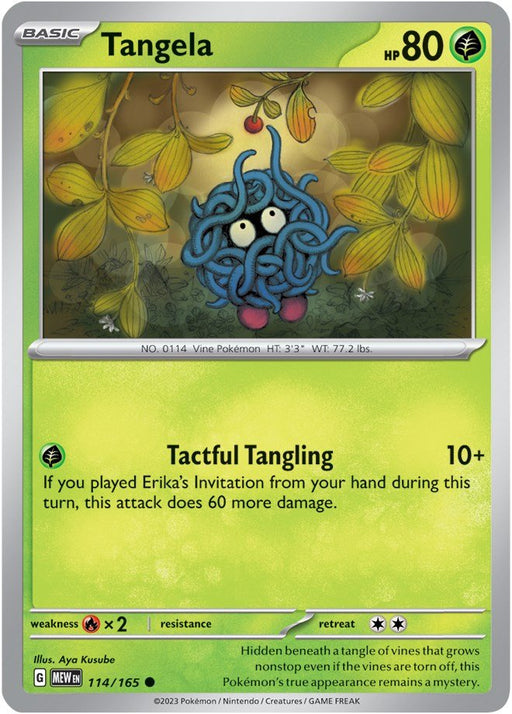 Pokemon Tangela - 114/165 114/165 SV: Scarlet & Violet 151 Normal - EternaCards