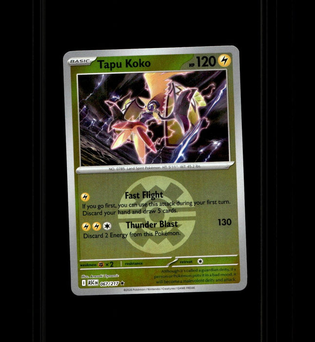 Pokemon Tapu Koko (Energy Symbol Pattern) 067/217 ME: Ascended Heroes Reverse Holo - Eterna Cards