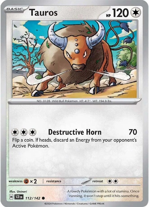 Pokemon Tauros 112/142 SV07: Stellar Crown Normal - EternaCards