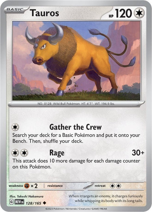 Pokemon Tauros 128/165 SV: Scarlet & Violet 151 Normal - EternaCards
