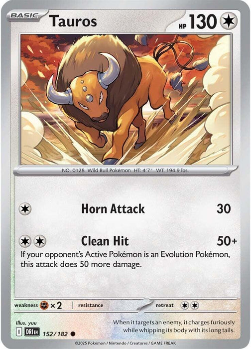 Pokemon Tauros 152/182 SV10: Destined Rivals Reverse Holo - EternaCards