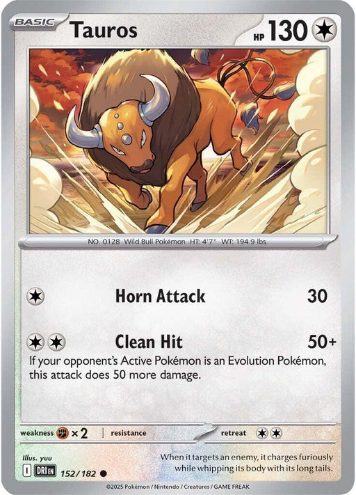 Pokemon Tauros 152/182 SV10: Destined Rivals Reverse Holo - EternaCards