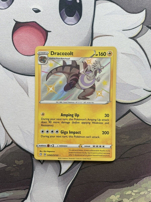 Pokémon TCG Dracozolt Shining Fates SV045/SV122 Holo Shiny Holo Rare - EternaCards