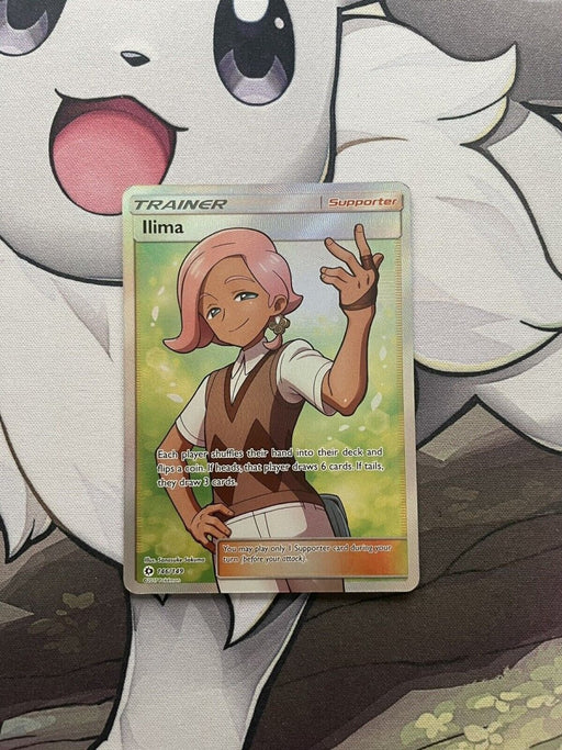 Pokémon TCG Ilima Sun & Moon Base Set 146/149 Holo Full Art - EternaCards