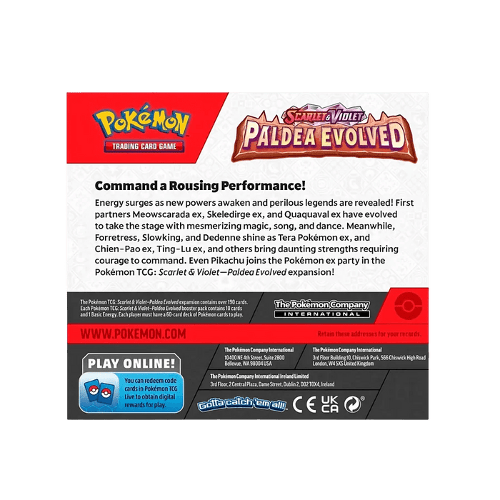 Pokemon TCG: Paldea Evolved - Booster Box (36 Packs) - EternaCards
