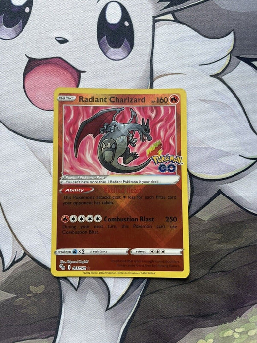 Pokémon TCG Radiant Charizard Pokemon GO 011/078 Holo Radiant Rare - EternaCards