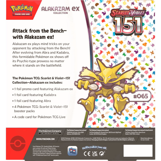 Pokemon TCG - Scarlet & Violet - 151 Alakazam ex Collection Box - EternaCards