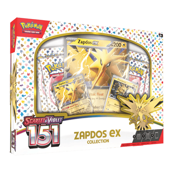 Pokemon TCG - Scarlet & Violet - 151 Zapdos ex Collection Box - EternaCards
