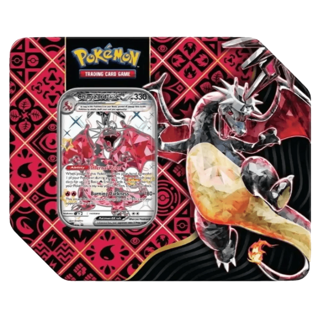 Pokemon Paldean Fates 5 Booster Tin Charizard