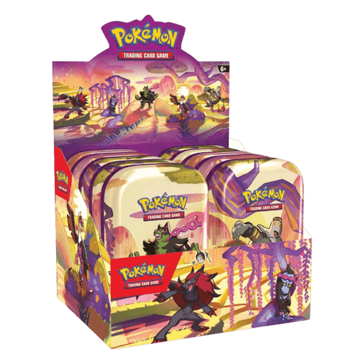 Pokemon Shrouded Fable Mini Tin Display Case (10 Tins) - Eterna Cards