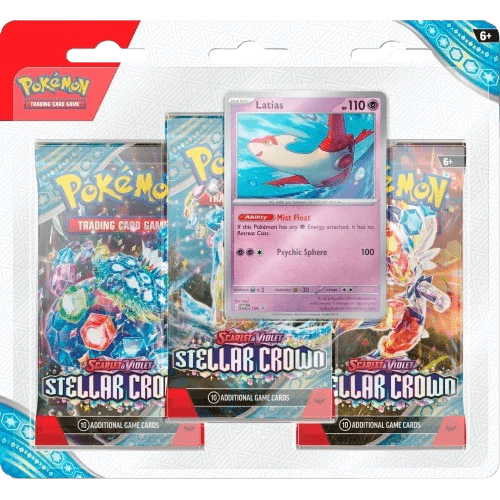 Pokemon Stellar Crown 3-Pack Blister (Latias/Tinkaton) - Eterna Cards