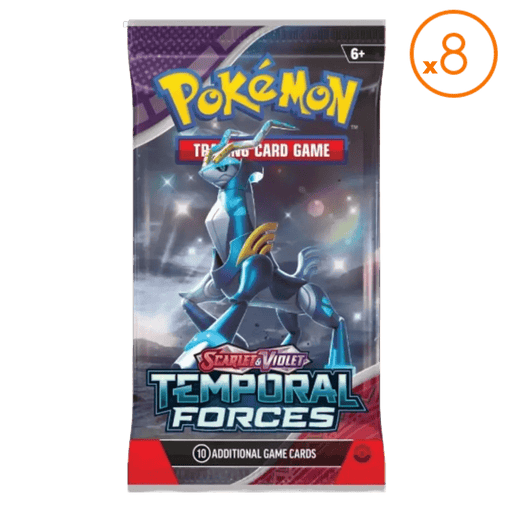 Pokemon TCG: Scarlet & Violet - Temporal Forces - 8 Pack Bundle - EternaCards