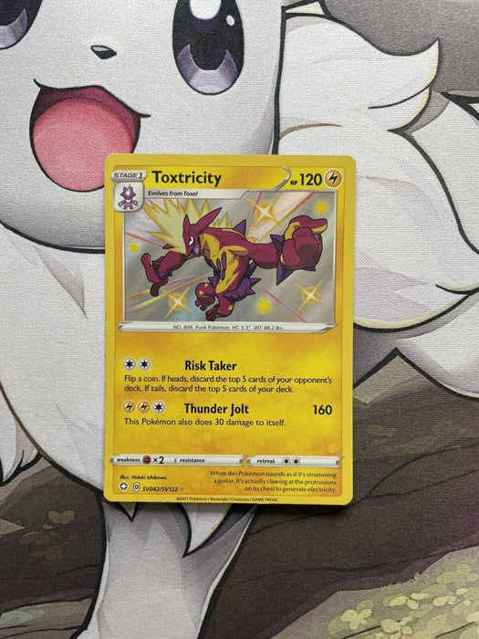 Pokémon TCG Toxtricity Shining Fates SV042/SV122 Holo Shiny Holo Rare - EternaCards