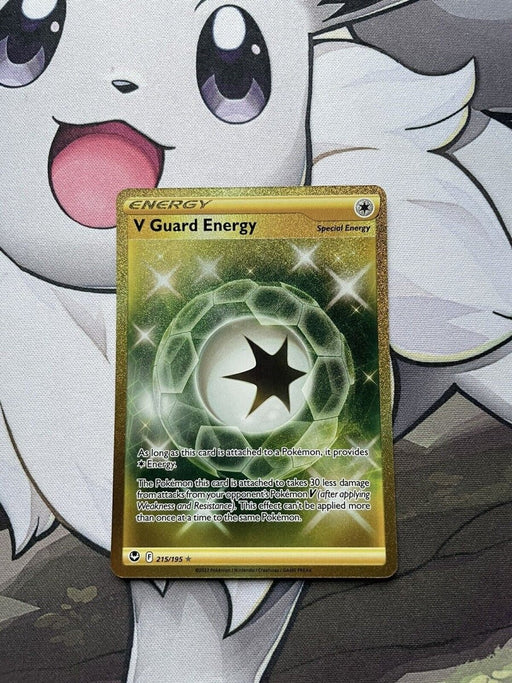 Pokemon TCG - V Guard Energy 215/195 - Gold Secret Rare - Silver Tempest - EternaCards