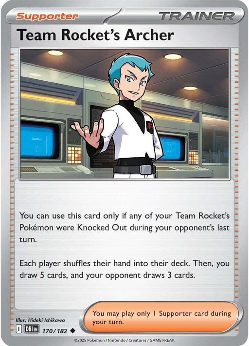 Pokemon Team Rocket's Archer - 170/182 SV10: Destined Rivals Reverse Holo - Eterna Cards