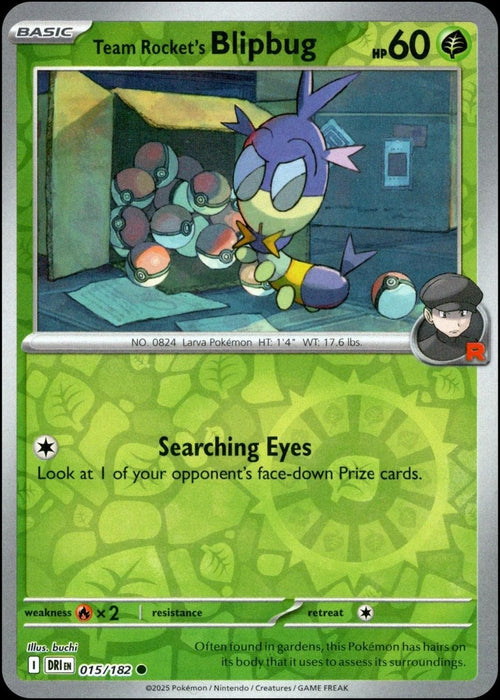Pokemon Team Rocket's Blipbug 015/182 SV10: Destined Rivals Normal - Eterna Cards