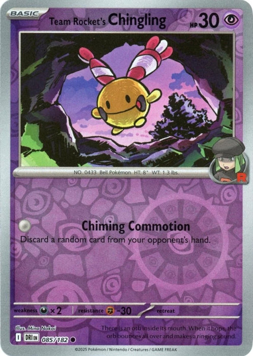 Pokemon Team Rocket's Chingling 085/182 SV10: Destined Rivals Normal - Eterna Cards