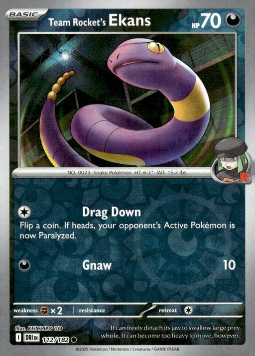 Pokemon Team Rocket's Ekans 112/182 SV10: Destined Rivals Normal - Eterna Cards