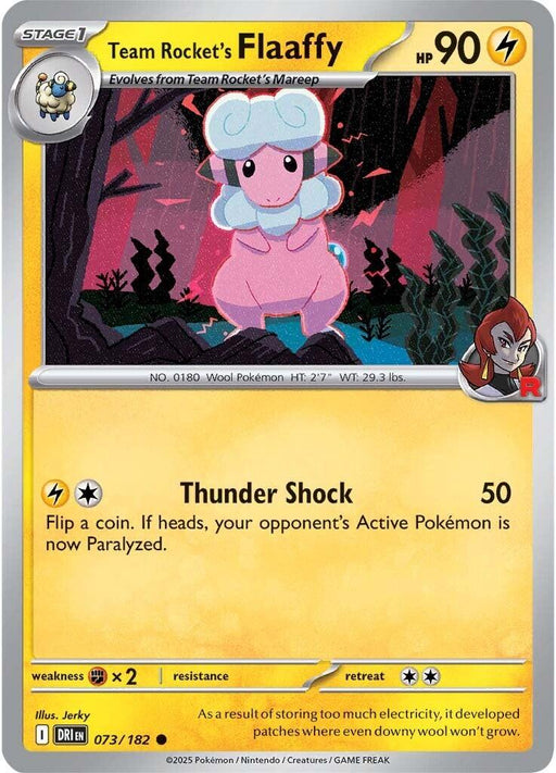 Pokemon Team Rocket's Flaaffy 073/182 SV10: Destined Rivals Reverse Holo - EternaCards