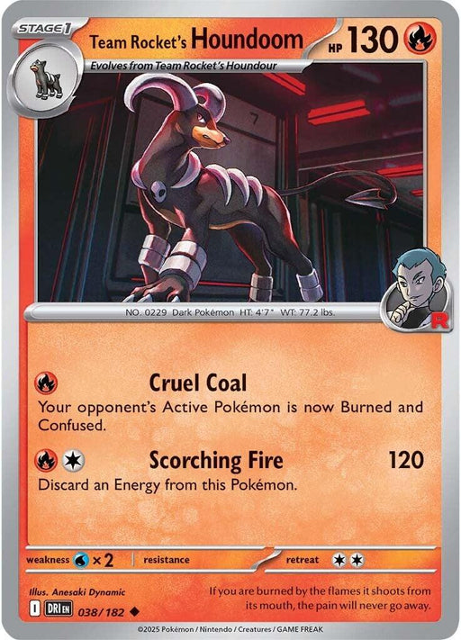 Pokemon Team Rocket's Houndoom - 038/182 038/182 SV10: Destined Rivals Normal - EternaCards