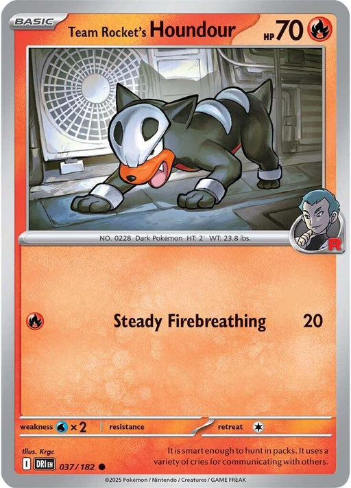 Pokemon Team Rocket's Houndour 037/182 SV10: Destined Rivals Normal - EternaCards