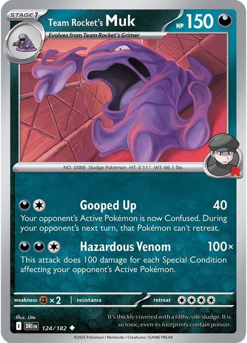 Pokemon Team Rocket's Muk 124/182 SV10: Destined Rivals Normal - EternaCards