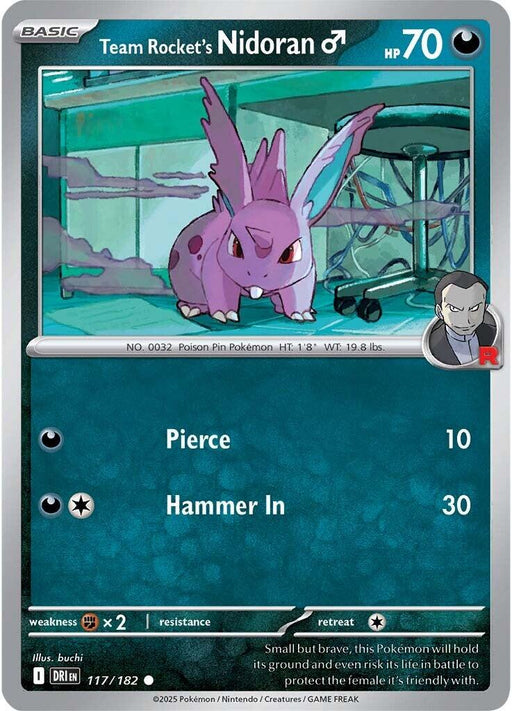Pokemon Team Rocket's Nidoran M 117/182 SV10: Destined Rivals Normal - EternaCards