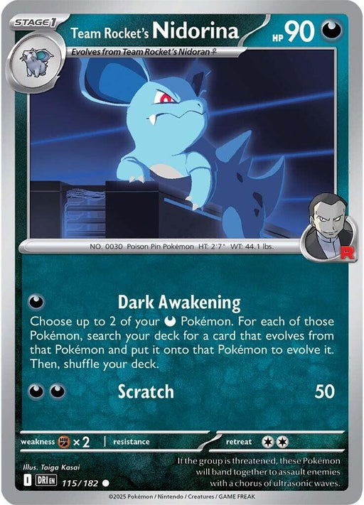 Pokemon Team Rocket's Nidorina 115/182 SV10: Destined Rivals Normal - EternaCards