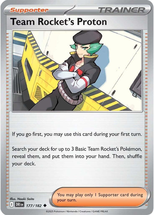 Pokemon Team Rocket's Proton - 177/182 SV10: Destined Rivals Reverse Holo - EternaCards