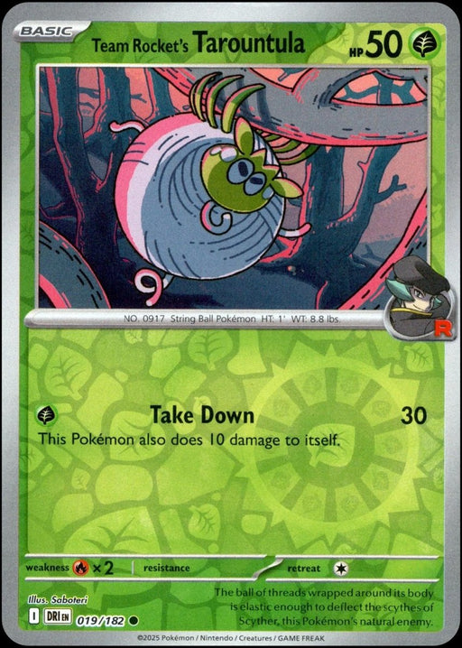 Pokemon Team Rocket's Tarountula 019/182 SV10: Destined Rivals Normal - Eterna Cards