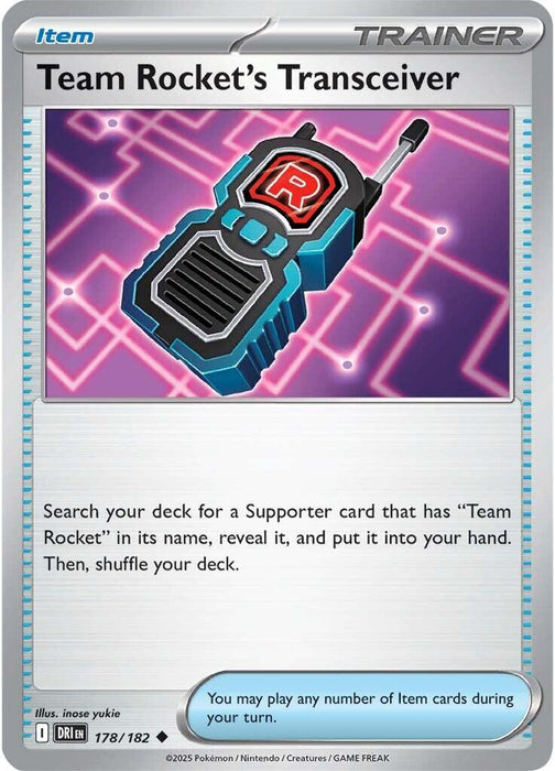 Pokemon Team Rocket's Transceiver 178/182 SV10: Destined Rivals Reverse Holo - EternaCards