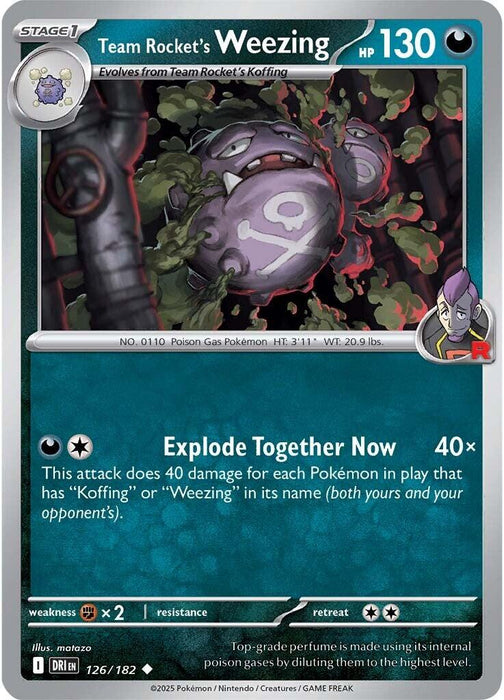 Pokemon Team Rocket's Weezing - 126/182 126/182 SV10: Destined Rivals Normal - EternaCards
