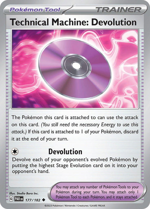 Pokemon Technical Machine: Devolution 177/182 SV04: Paradox Rift Reverse Holo - EternaCards