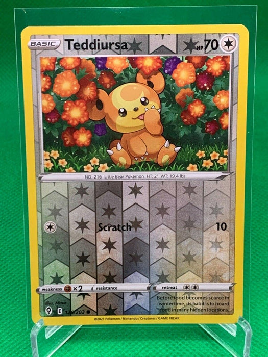 Pokemon Teddiursa 126/203 SWSH07: Evolving Skies Normal - Eterna Cards