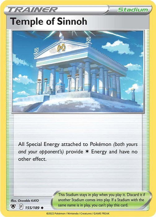Pokemon Temple of Sinnoh 155/189 SWSH10: Astral Radiance Reverse Holo - EternaCards