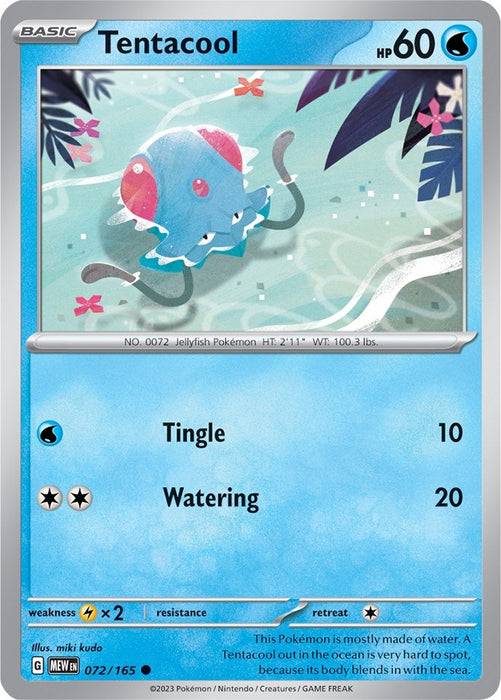 Pokemon Tentacool 072/165 SV: Scarlet & Violet 151 Normal - EternaCards