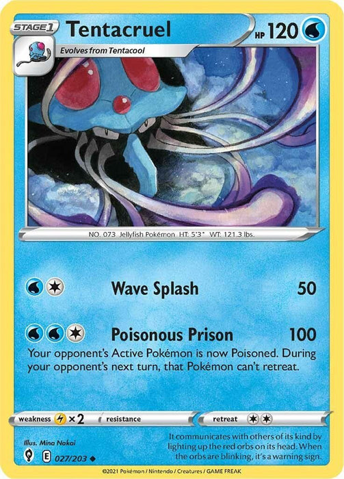 Pokemon Tentacruel 027/203 SWSH07: Evolving Skies Normal - EternaCards