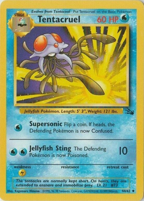 Pokemon Tentacruel 44/62 Fossil Unlimited - Eterna Cards