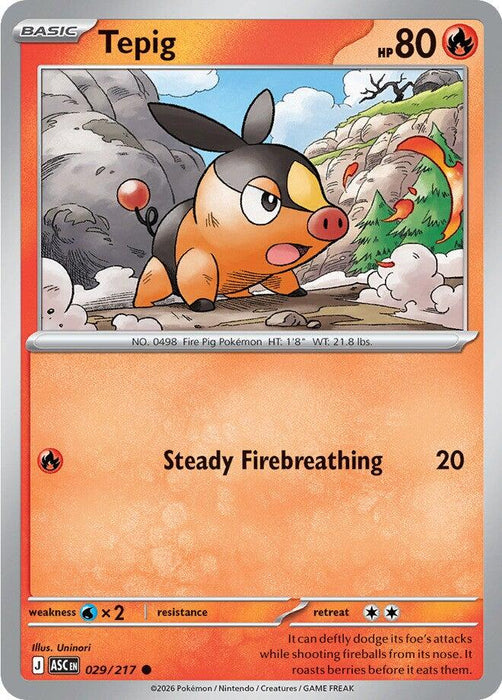Pokemon Tepig 029/217 ME: Ascended Heroes Normal - EternaCards