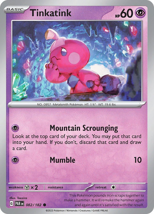 Pokemon Tinkatink - 082/182 082/182 SV04: Paradox Rift Normal - EternaCards