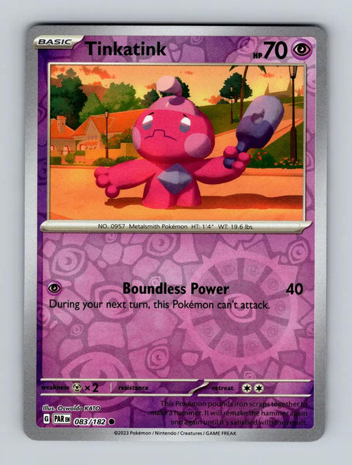 Pokemon Tinkatink - 083/182 SV04: Paradox Rift Normal - Eterna Cards