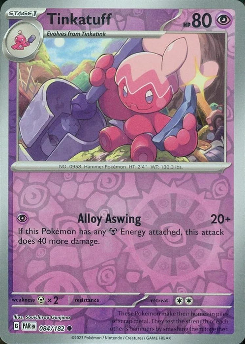Pokemon Tinkatuff 084/182 SV04: Paradox Rift Normal - Eterna Cards