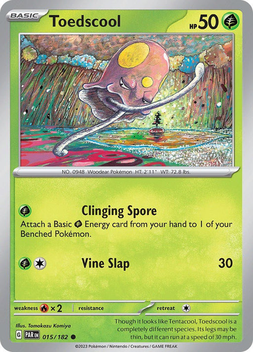 Pokemon Toedscool - 015/182 015/182 SV04: Paradox Rift Normal - EternaCards