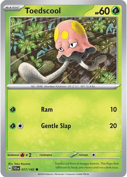 Pokemon Toedscool 017/142 SV07: Stellar Crown Reverse Holo - EternaCards