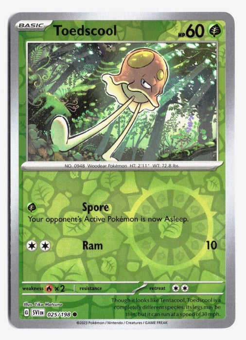 Pokemon Toedscool - 025/198 SV01: Scarlet & Violet Base Set Normal - Eterna Cards