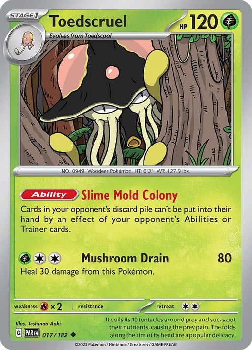 Pokemon Toedscruel - 017/182 SV04: Paradox Rift Normal - EternaCards