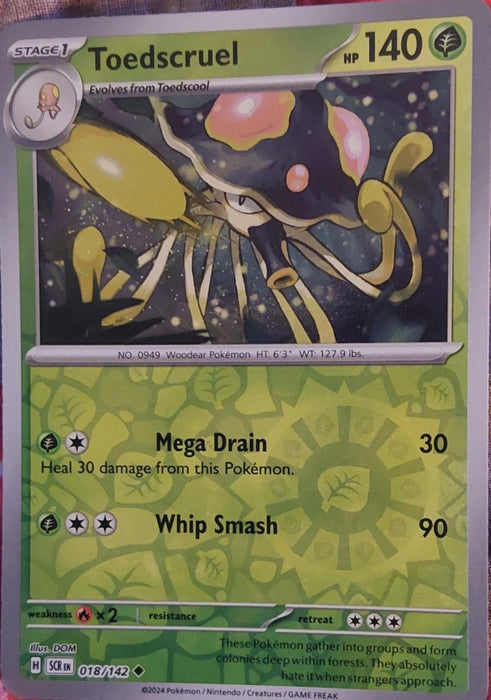 Pokemon Toedscruel 018/142 SV07: Stellar Crown Normal - Eterna Cards